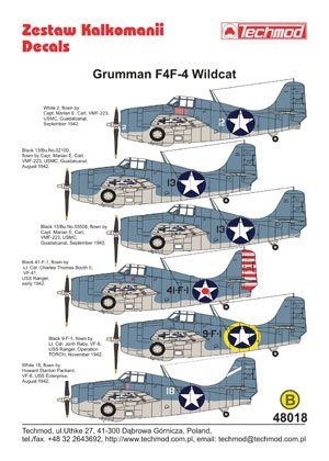 Techmod 48018 - Grumman F4F-4 Wildcat (1/48)  – image 2