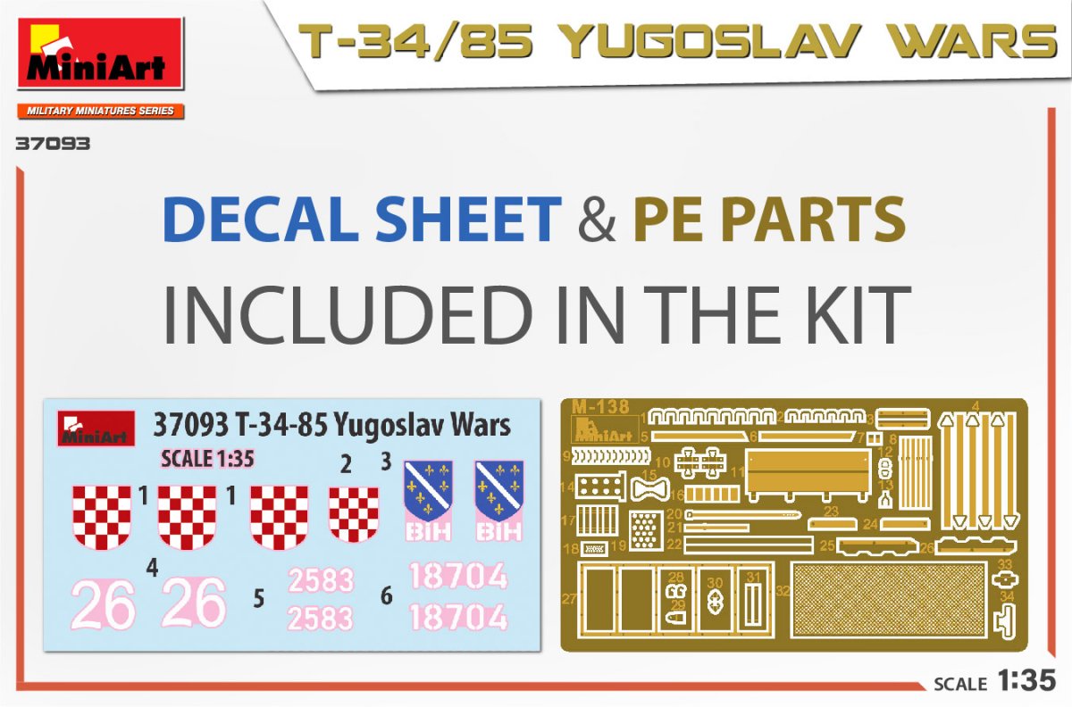 MiniArt 37093 T-34/85 GUERRES YOUGOSLAVE 1/35  – image 2