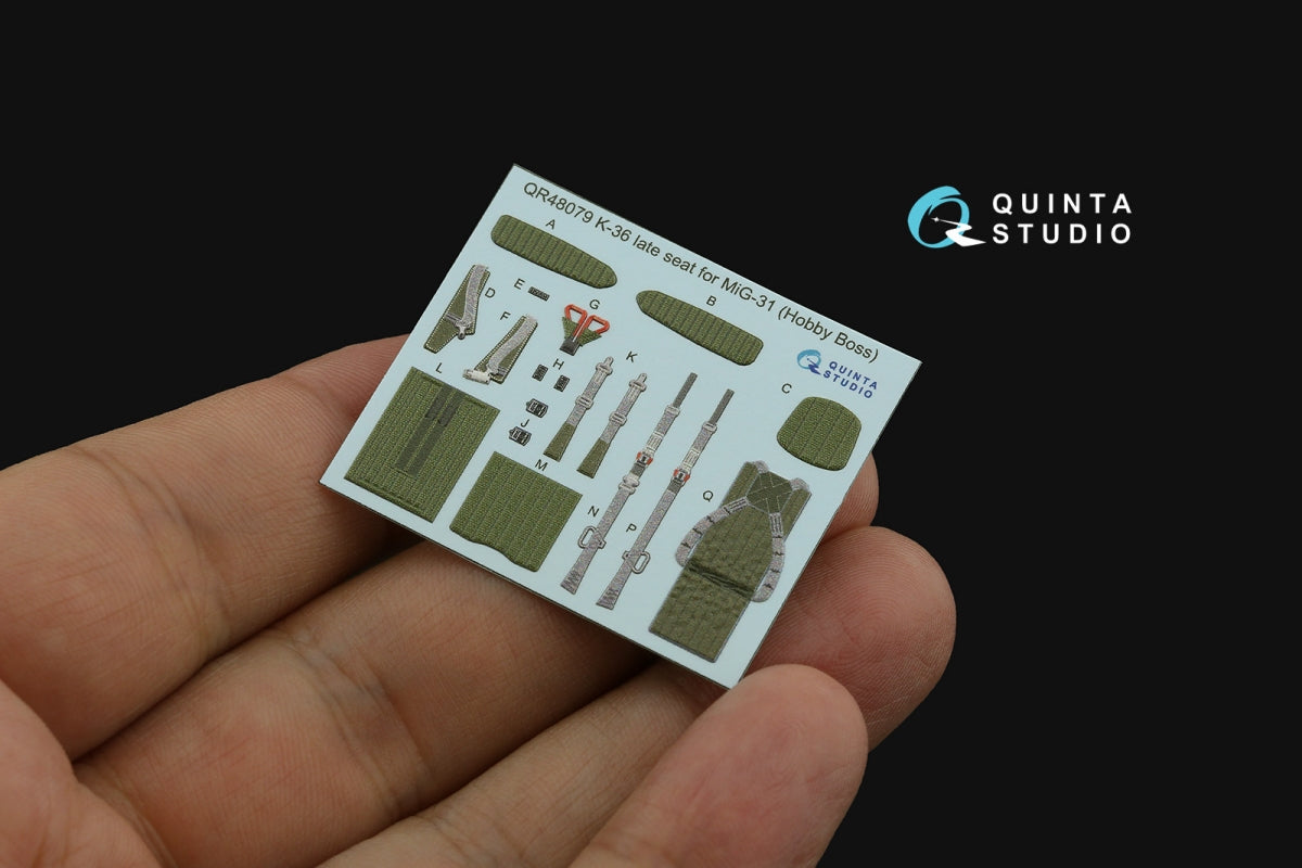 Intérieur imprimé en 3D et coloré sur papier décalcomanie Quinta Studio QD48505 MiG-31BM (Hobby Boss) 1/48 – image 6