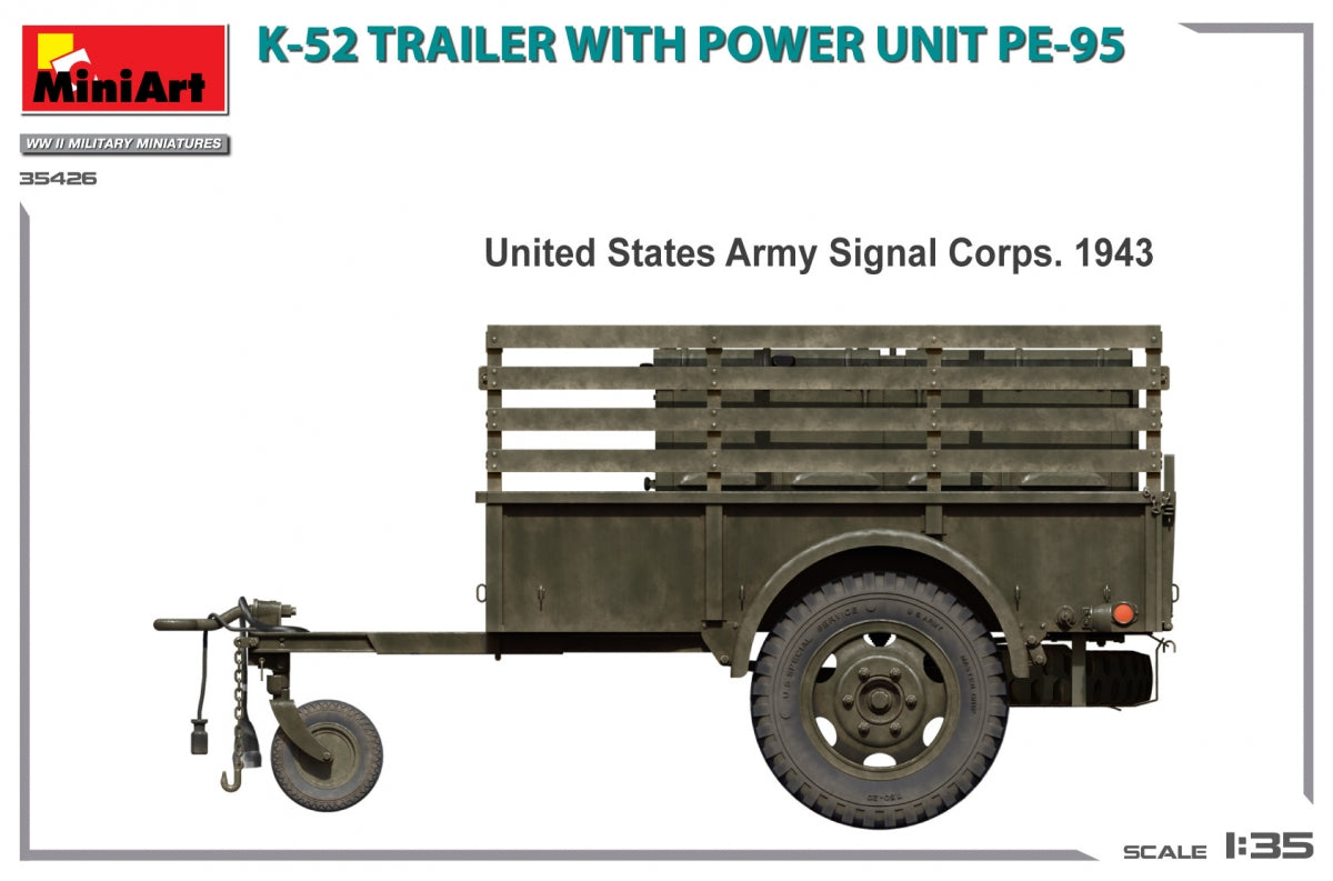MiniArt 35426 K-52 REMORQUE AVEC GROUPE MOTEUR PE-95 1/35 – imagen 5
