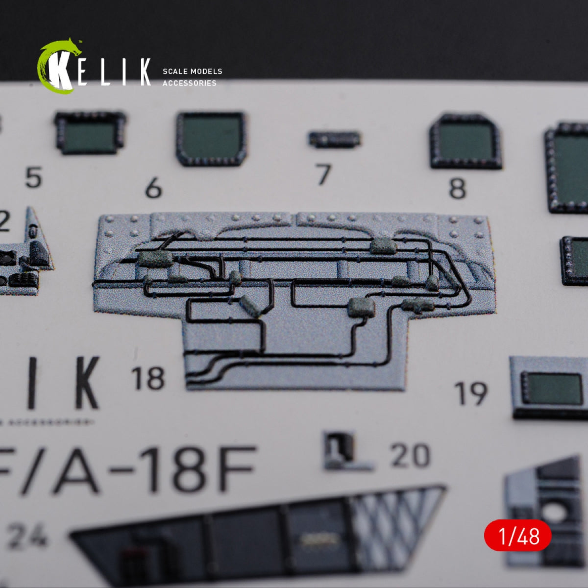 Décalcomanies 3D pour l&amp;#39;intérieur du F/A-18F Super Hornet (KELIK K48078) pour la maquette MENG au 1/48  – image 8