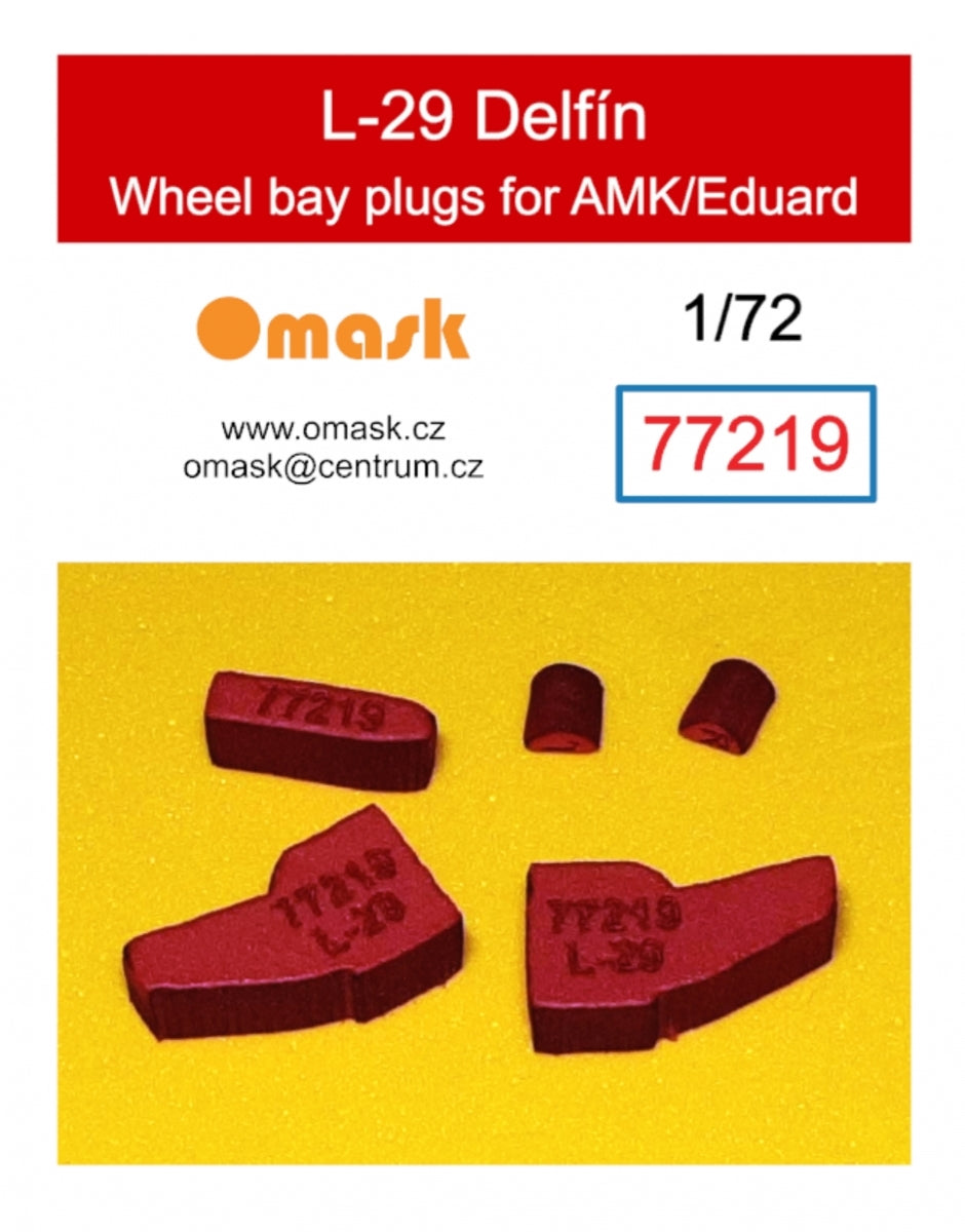 Omask 77219 Bouchons de passage de roue Delfin L-29 (pour AMK/Eduard) 1/72