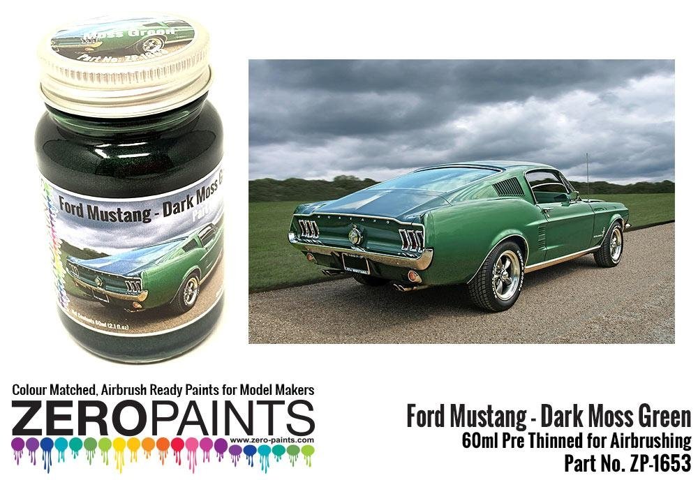Peinture Zero Paints 1653 Ford Mustang années 1960 - Vert mousse foncé 60 ml