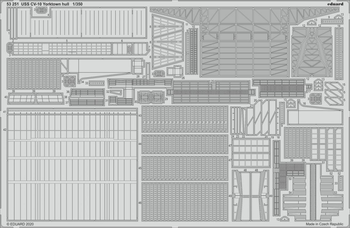 Eduard 53251 Coque du USS CV-10 Yorktown 1/350 TRUMPETER