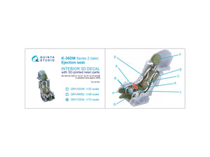 Quinta Studio QR+72034 Siège éjectable K-36DM Série 2 (version tardive) (pour avions MiG-29, MiG-31, Su-27, Su-33, Su-34 depuis 2008) (Toutes les maquettes) 1/72 – Bild 6
