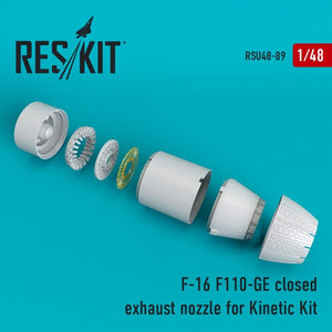 RESKIT RSU48-0089 Tuyère d&amp;#39;échappement fermée F-16 (F110-GE) pour kit Kinetic 1/48