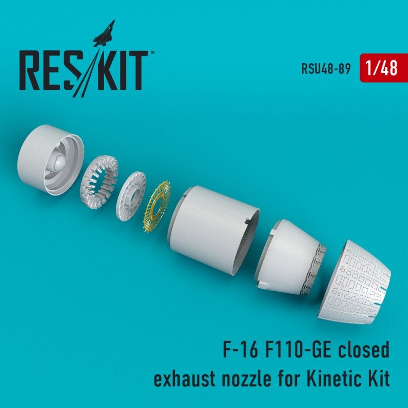 RESKIT RSU48-0089 Tuyère d&amp;#39;échappement fermée F-16 (F110-GE) pour kit Kinetic 1/48