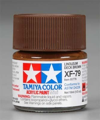 Peinture acrylique Tamiya XF79 Linoleum Deck Brown (81779) 10 ml – Bild 2