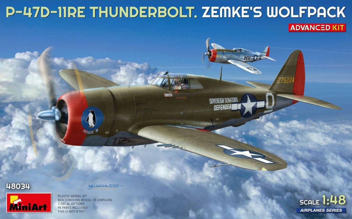 MiniArt 48034 P-47D-11RE Thunderbolt. Zemke's Wolfpack. Maquette avancée au 1/48 