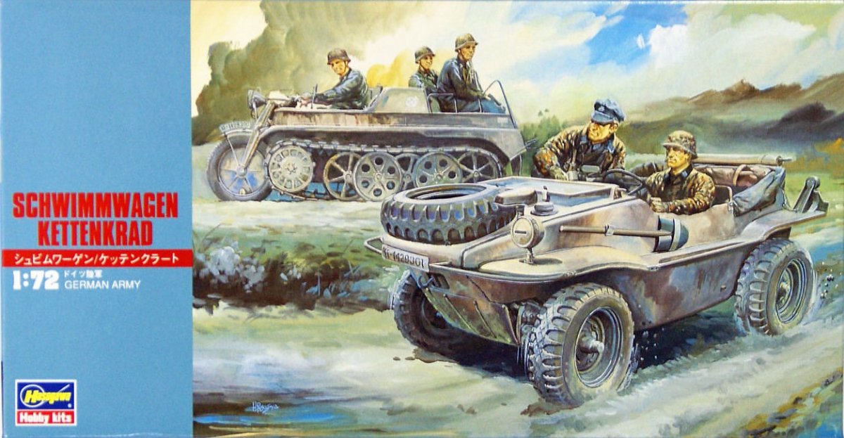 Hasegawa MT13 Schwimmwagen / Kettenkrad 1/72