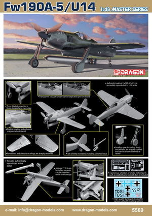 Dragon 5569 Fw190A5/U-14 1/48
