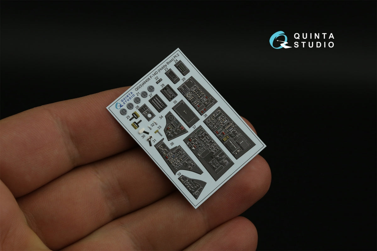 Intérieur imprimé en 3D et coloré sur papier décalcomanie Quinta Studio QDS-48405 F-14D (Hobby Boss) (Petite version) 1/48 – image 3