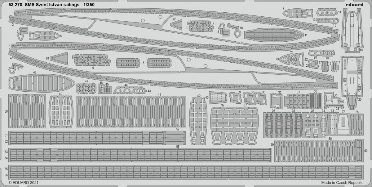 Eduard BIG5362 SMS Szent István TROMPETTE 1/350 – imagen 3