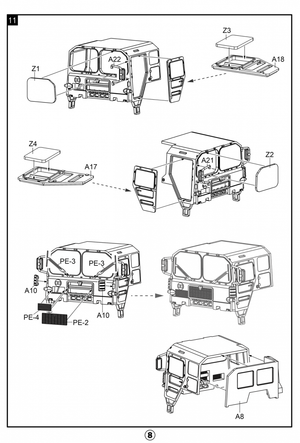 Modelcollect UA72341 Camion tout-terrain allemand MAN KAT1M1014 8x8 haute mobilité avec semi-remorque M870A1 1/72 – image 19