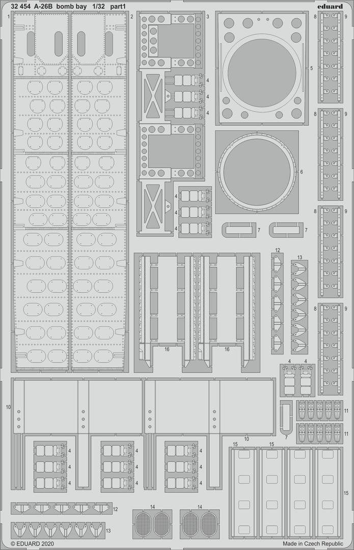 Maquette Eduard 32454 A-26B soute à bombes 1/32 HOBBY BOSS