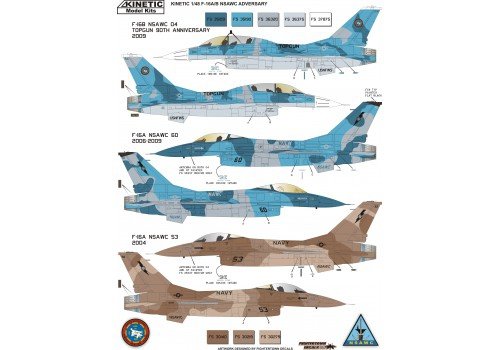 Kinetic K48004 F-16A/B NSWAC AGRESSOR 1/48 – image 3