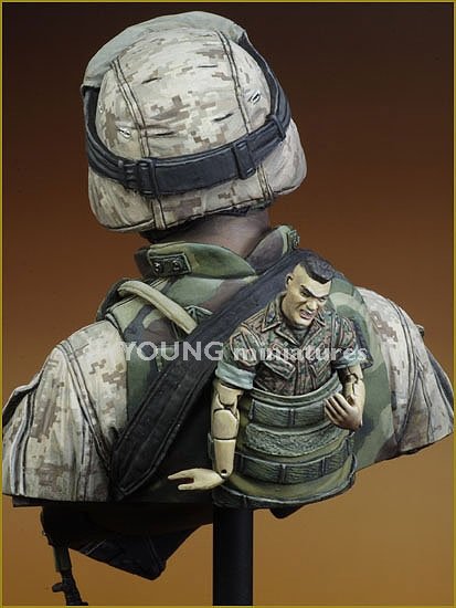 Young Miniatures YM1816 USMC Falloujah Irak 2004 1/10 – imagen 4