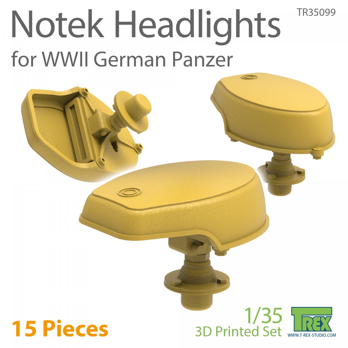 Phares Notek T-Rex Studio TR35099 pour Panzer allemand de la Seconde Guerre mondiale à l'échelle 1/35