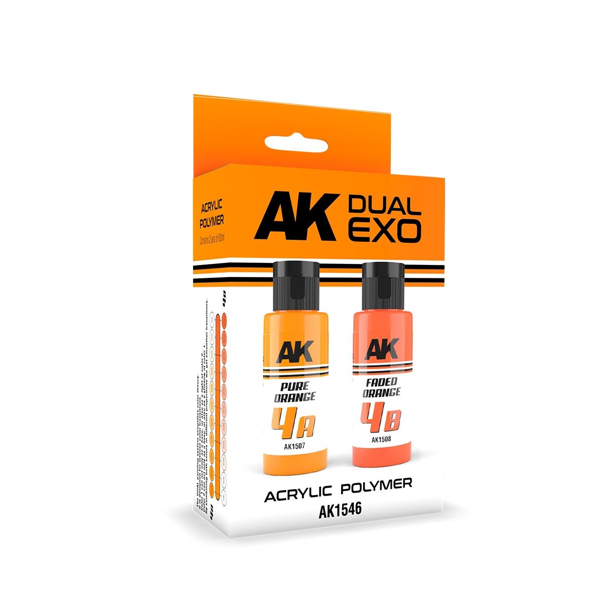 AK Interactive AK1546 DUAL EXO SET 4 – 4A PURE ORANGE &amp; 4B FADED ORANGE