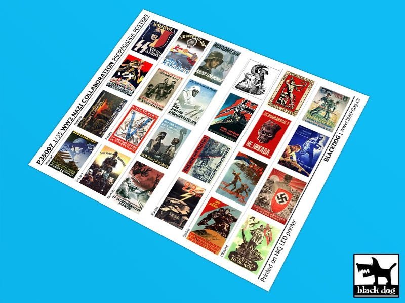 Black Dog P35007 Affiches de propagande de la Seconde Guerre mondiale en collaboration avec les nazis (24 affiches) 1/72