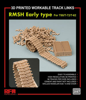 Maquette Rye Field 2057 RMSH type ancien pour T55/-72/T-62, chenilles fonctionnelles imprimées en 3D, échelle 1/35 – image 2