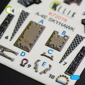 KELIK K72019 A-4E « SKYHAWK » DÉCALCOMANIES 3D INTÉRIEURES POUR MAQUETTE FUJIMI/HOBBY 2000 AU 1/72  – imagen 4