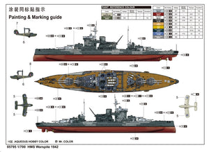 Trumpeter 05795 HMS Warspite 1942 1/700 – image 3
