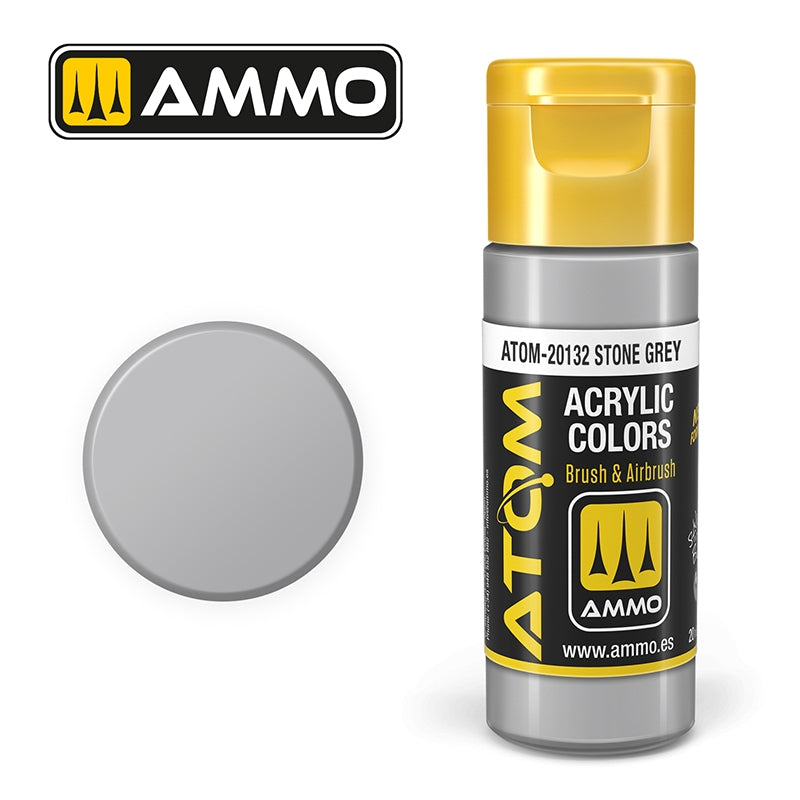 AMMO of Mig Jimenez 20132 ATOM COLOR Stone Gray 20ml