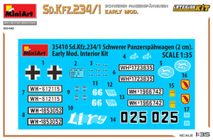 MiniArt 35410 Sd.Kfz.234/1 Schwerer Panzerspahwagen. PREMIER MOD. KIT INTÉRIEUR 1/35 – image 3