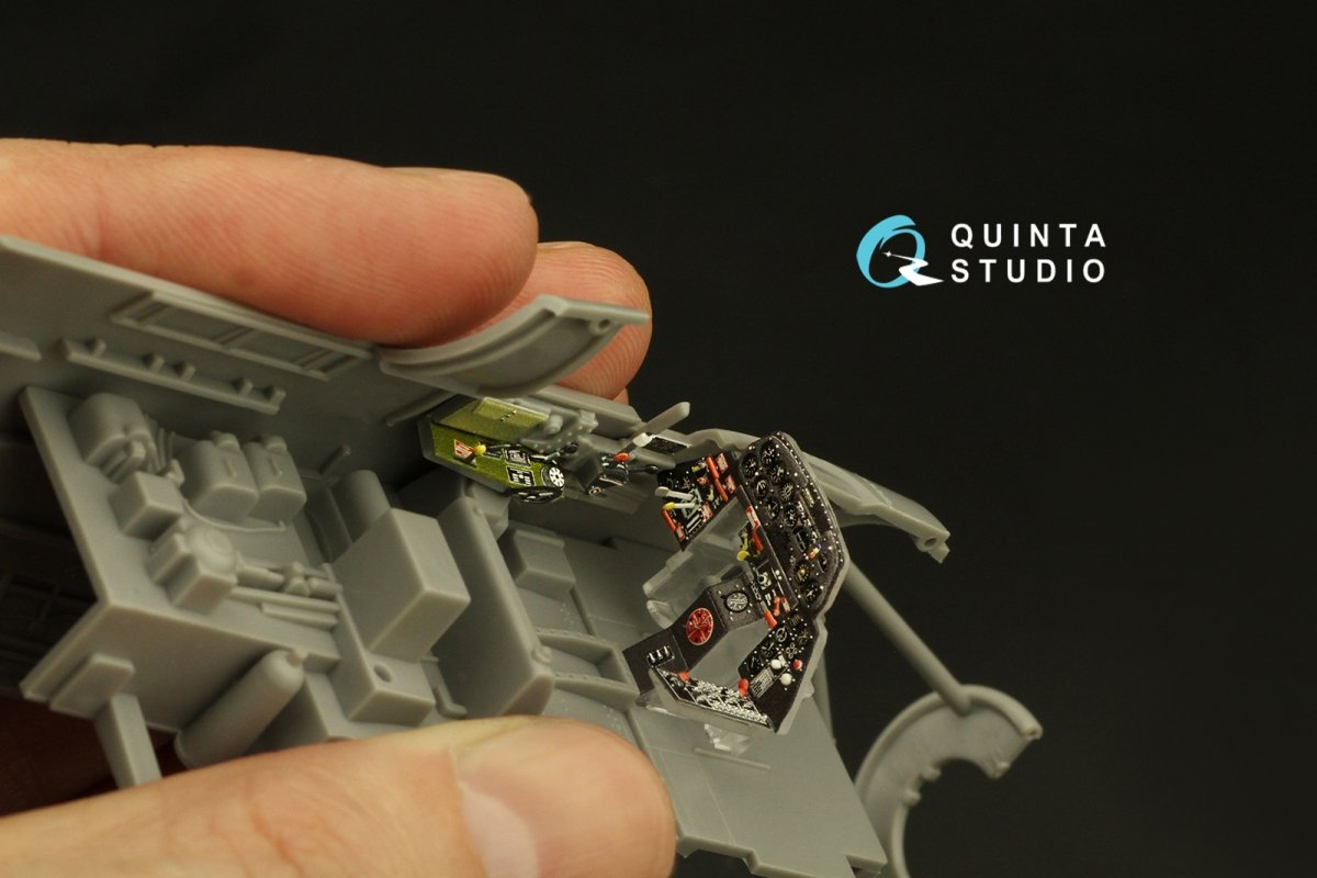 Intérieur imprimé en 3D et coloré sur papier décalcomanie Quinta Studio QD48385 TBM-3 Avenger (Accurate miniatures/Academy) 1/48  – image 9