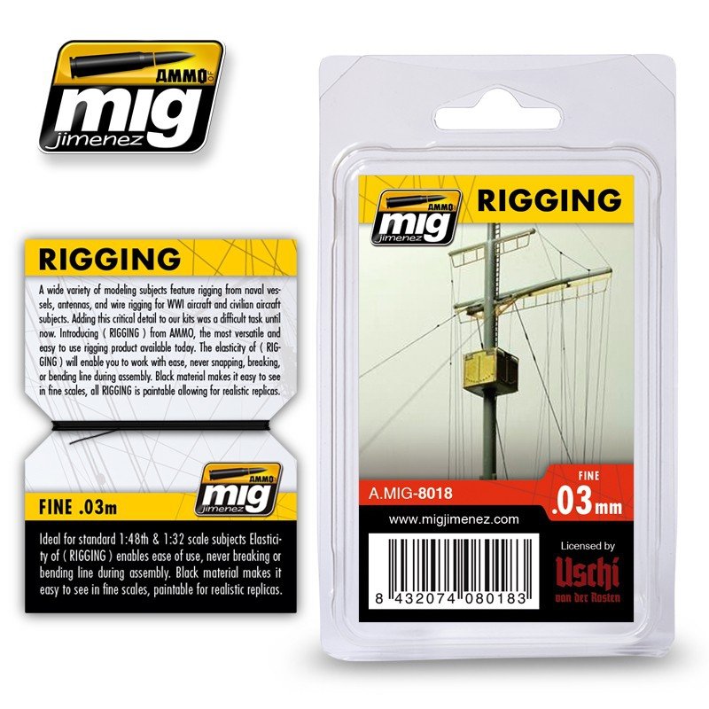 Munitions pour Mig Jimenez 8018, montage fin 0,03 mm