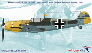 Maquette Wingsy D5-10 Chasseur allemand de la Seconde Guerre mondiale MESSERSCHMITT Bf 109 E-4 1/48 – immagine 5