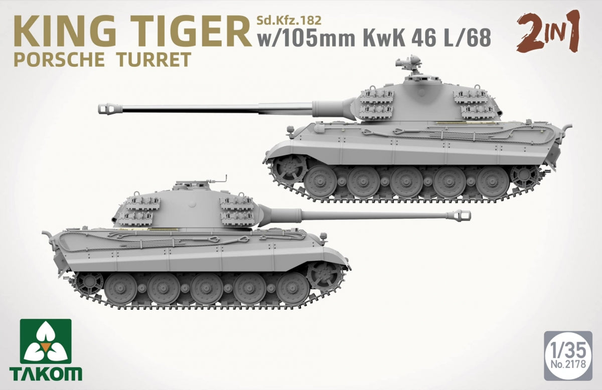 Tourelle Porsche Takom 2178 Sd.Kfz.182 King Tiger avec 105 mm KwK 46L/68 - 2 en 1 1/35 – image 3
