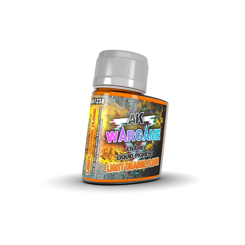 AK Interactive AK1238 ORANGE CLAIR FLUOR – PIGMENT LIQUIDE ÉMAIL 35 ml