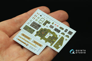 Intérieur imprimé en 3D et coloré sur papier décalcomanie Quinta Studio QD32240 Mitsubishi J2M3 Raiden (Zoukei Mura) 1/32 – image 3