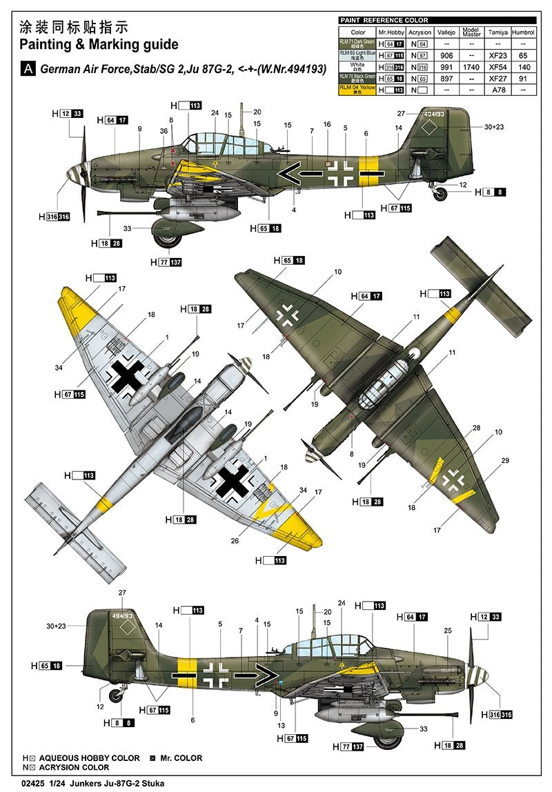 Trumpeter 02425 Junkers Ju-87G-2 Stuka 1/24 – Bild 5