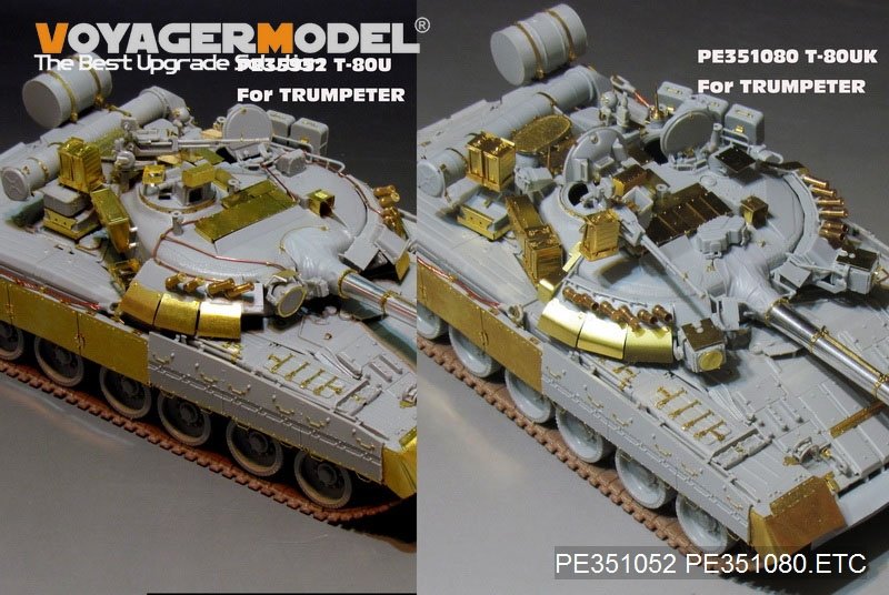 Maquette Voyager PE351080 Char de combat principal russe moderne T-80UK (lanceur de fumée inclus) pour TRUMPER 09578 1/35 – Bild 17