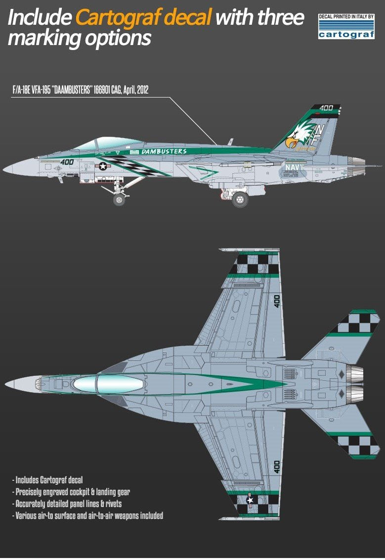 Maquette Academy 12565 USN F/A-18E VFA-195 « Chippy Ho » au 1/72 – image 2