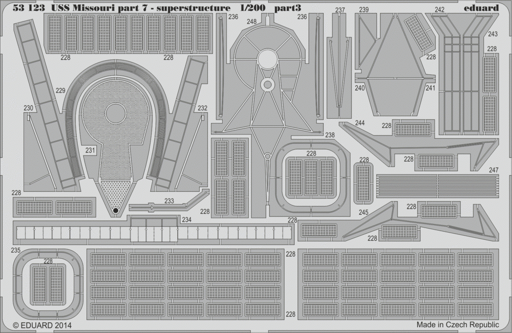 Eduard 53123 USS Missouri partie 7 - superstructure TRUMPETER 1/200 – image 3