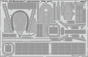 Eduard 53123 USS Missouri partie 7 - superstructure TRUMPETER 1/200 – image 3