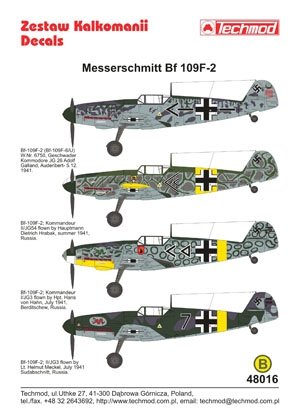 Techmod 48016 - Messerschmitt Bf 109F-2 1/48 – Bild 2