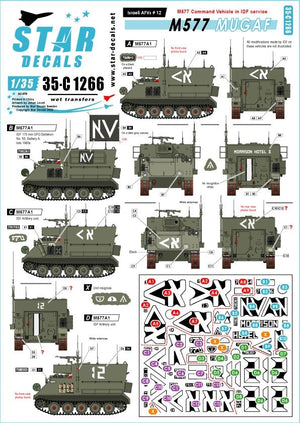 Star Decals 35-C1266 Véhicules blindés israéliens 12 1/35