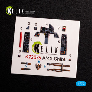KELIK K72076 Amx Ghibli interior 3D decals for Italeri kit 1/72 – zdjęcie 3