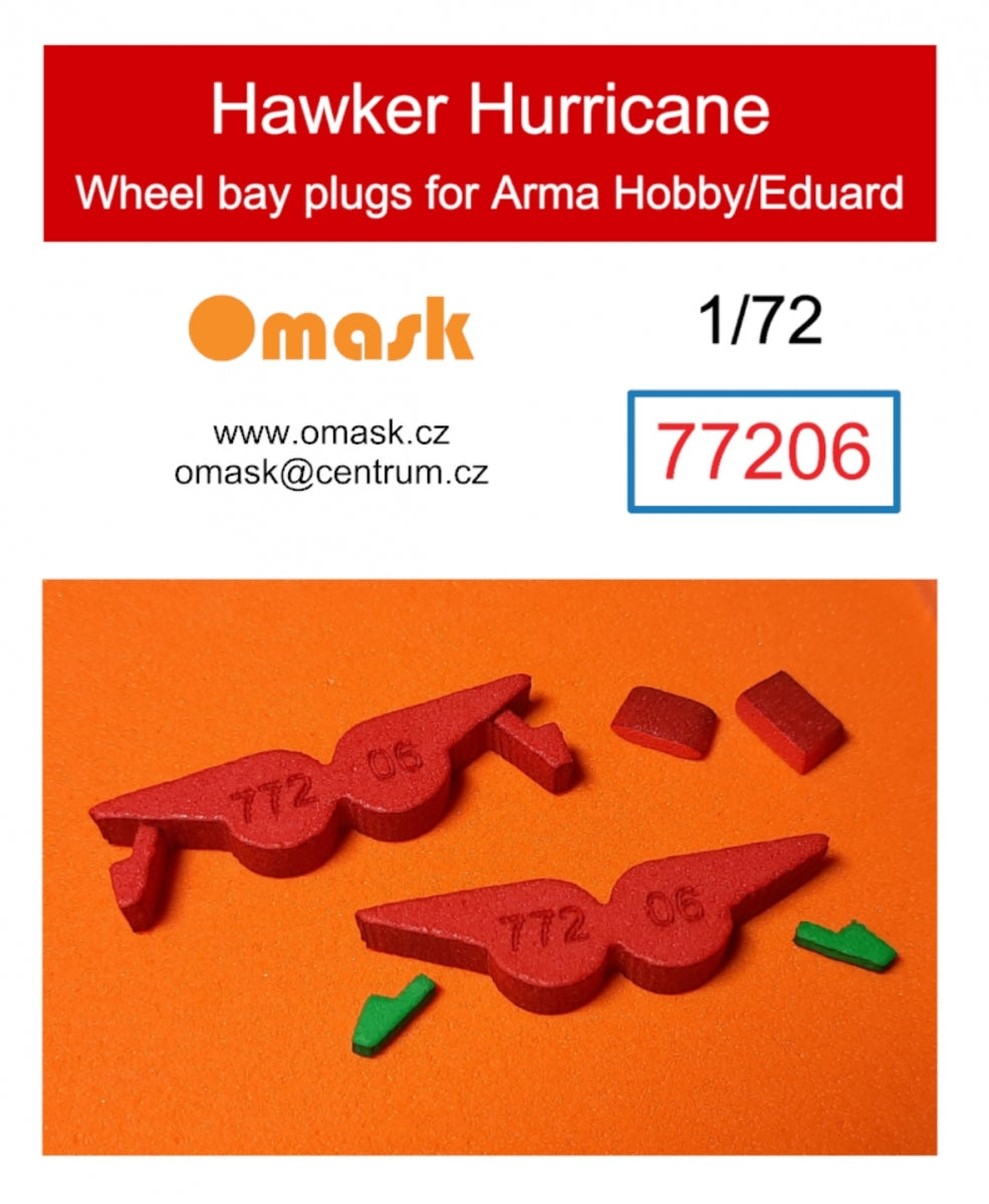 Omask 77206 Bouchons de puits de train d'atterrissage pour Hawker Hurricane (pour Arma Hobby) 1/72