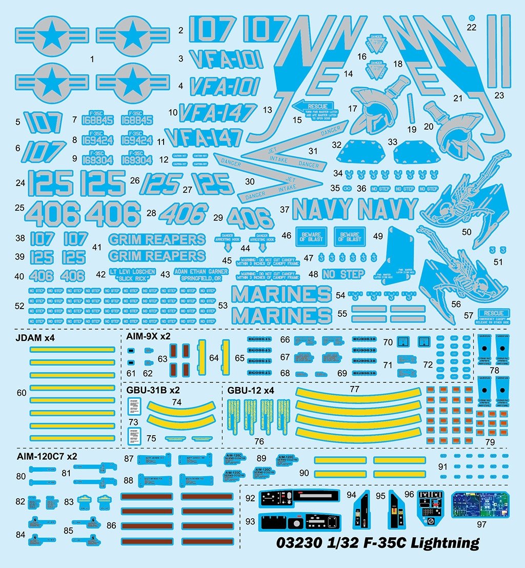 Trumpeter 03230 F-35C Lightning 1/32 – image 4
