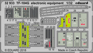 Équipement électronique Eduard 32933 TF-104G ITALERI 1/32