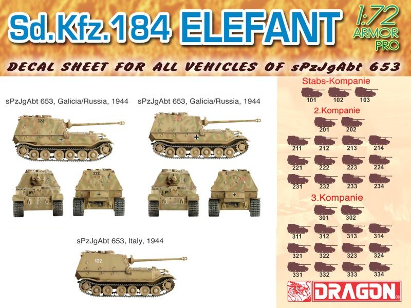 Dragon 7253 Sd.Kfz.184 Éléphant (1/72) – immagine 6