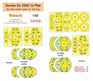 Masque double face Omask 54048 Dornier Do 335A-12 Pfeil (pour Tamiya) 1/48 – image 2
