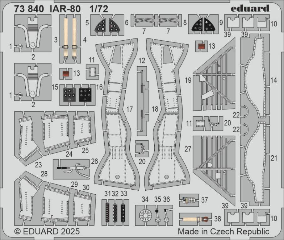 Set de détails Eduard 73840 IAR-80 IBG 1/72