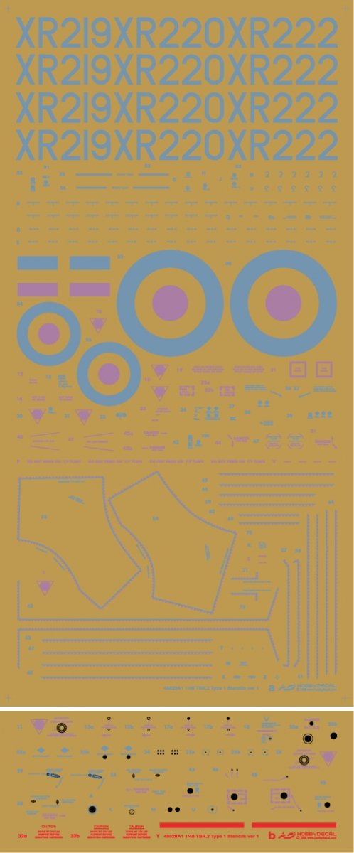 HobbyDecal ST48029V1 BAC TSR.2 Pochoirs ver 1 1/48